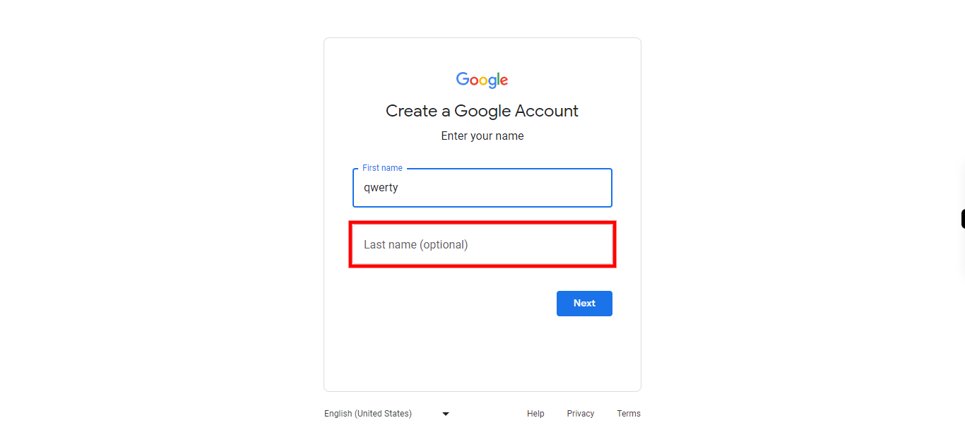 Create your Google Account