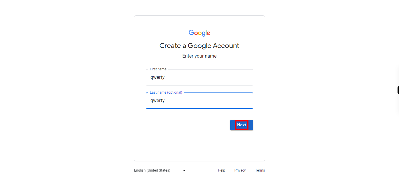 Create your Google Account