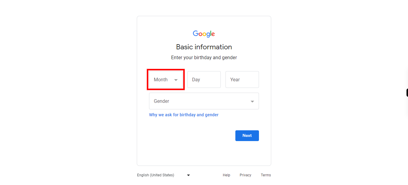 Create your Google Account