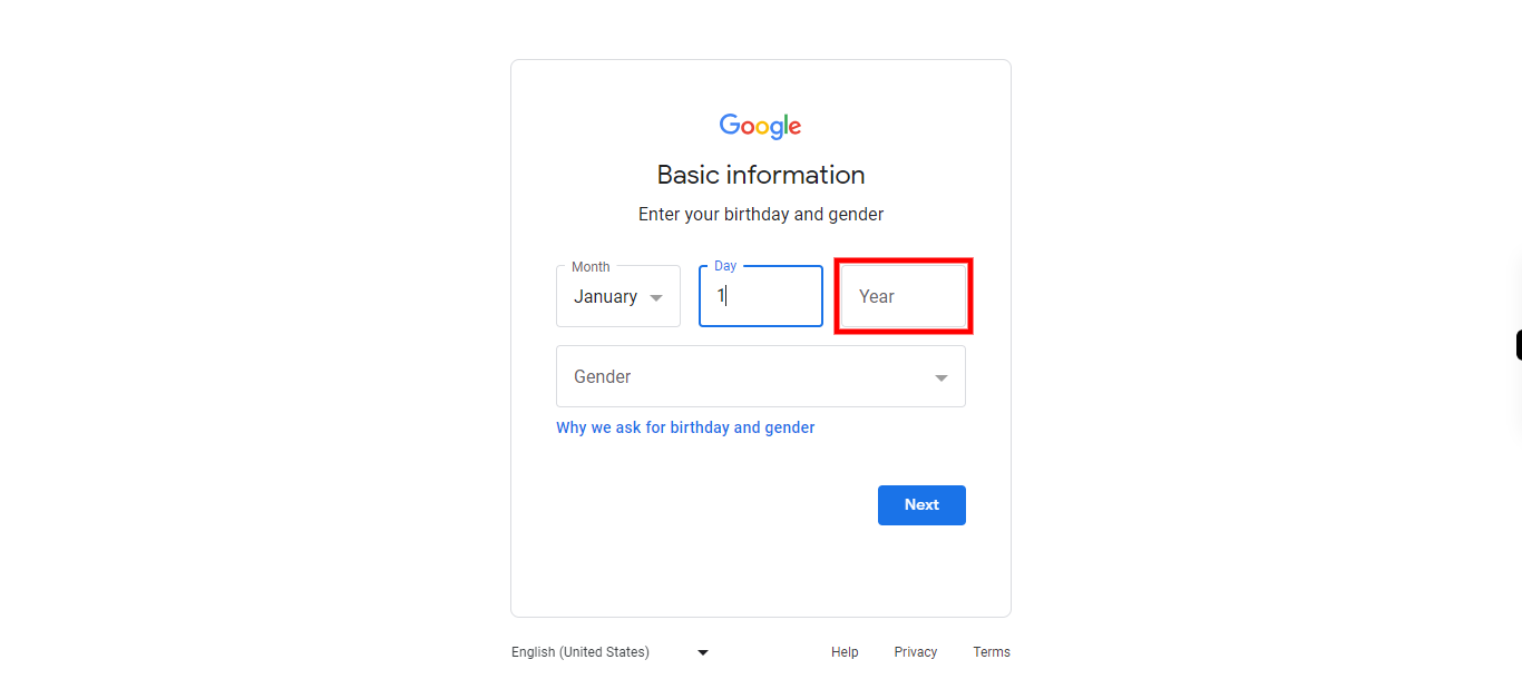 Create your Google Account