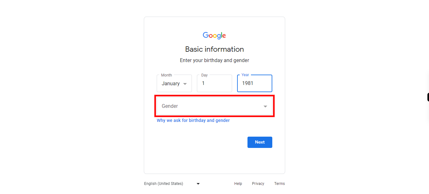 Create your Google Account