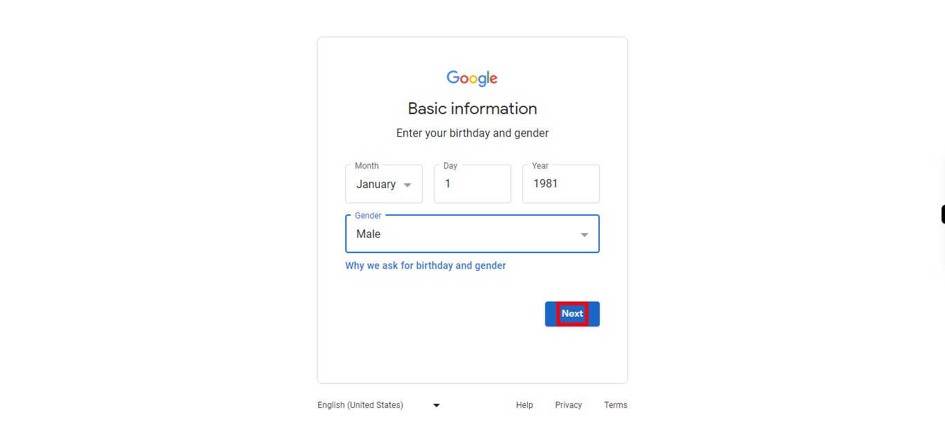 Create your Google Account