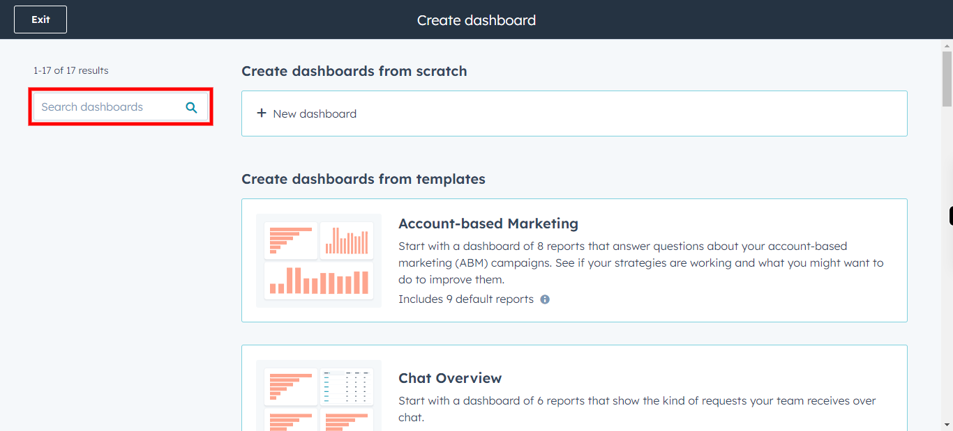 Create Dashboard | HubSpot