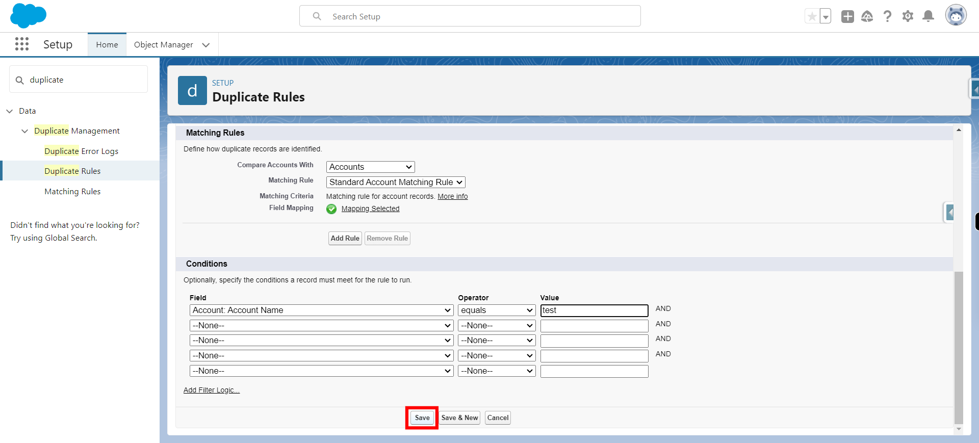 Duplicate Rules | Salesforce