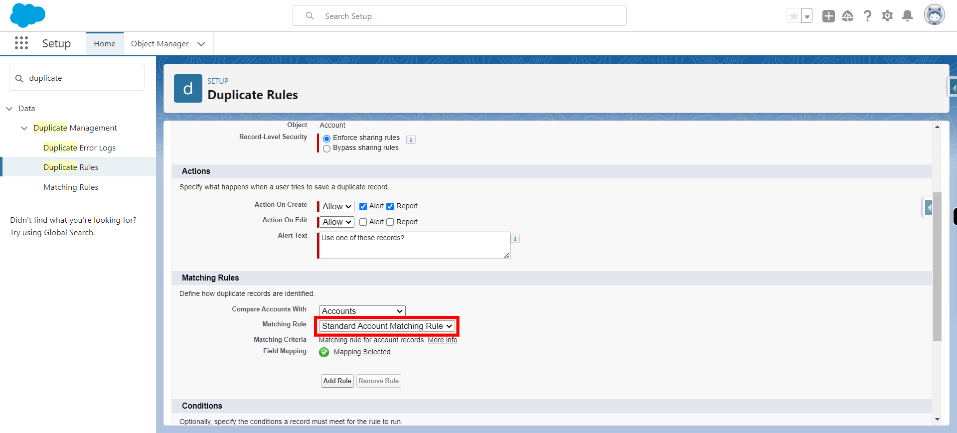 Duplicate Rules | Salesforce