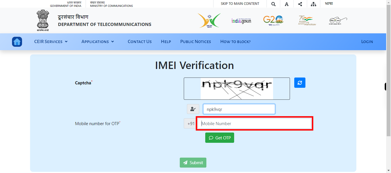 CEIR IMEI Verification