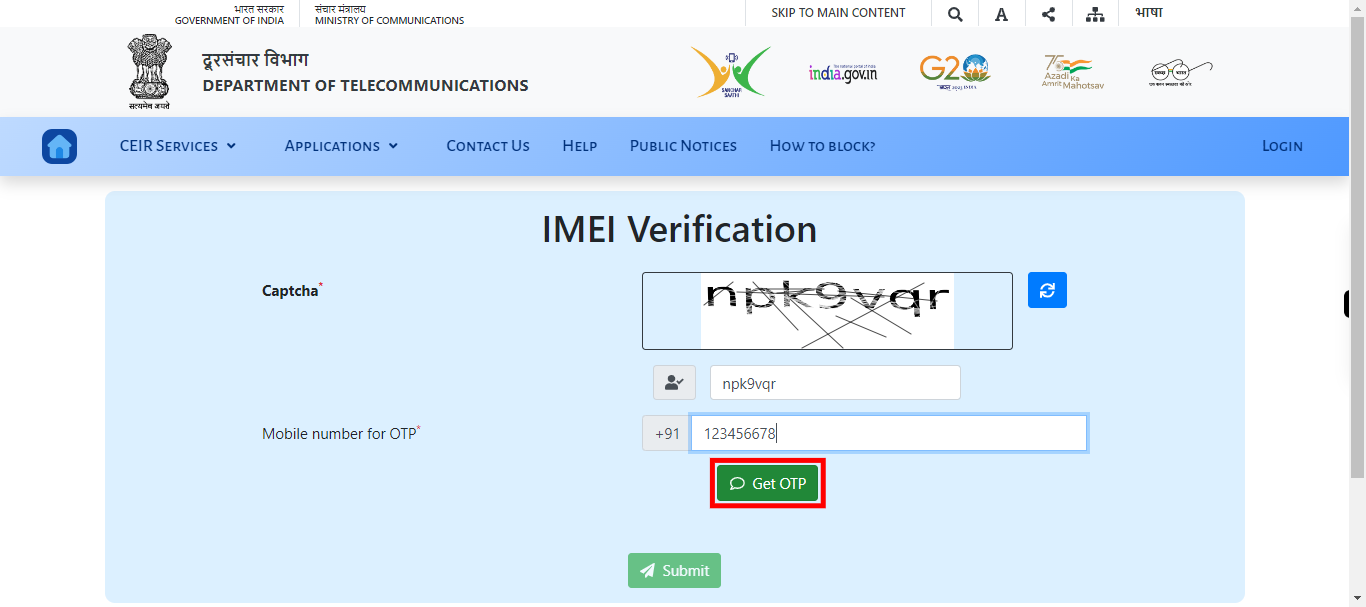 CEIR IMEI Verification