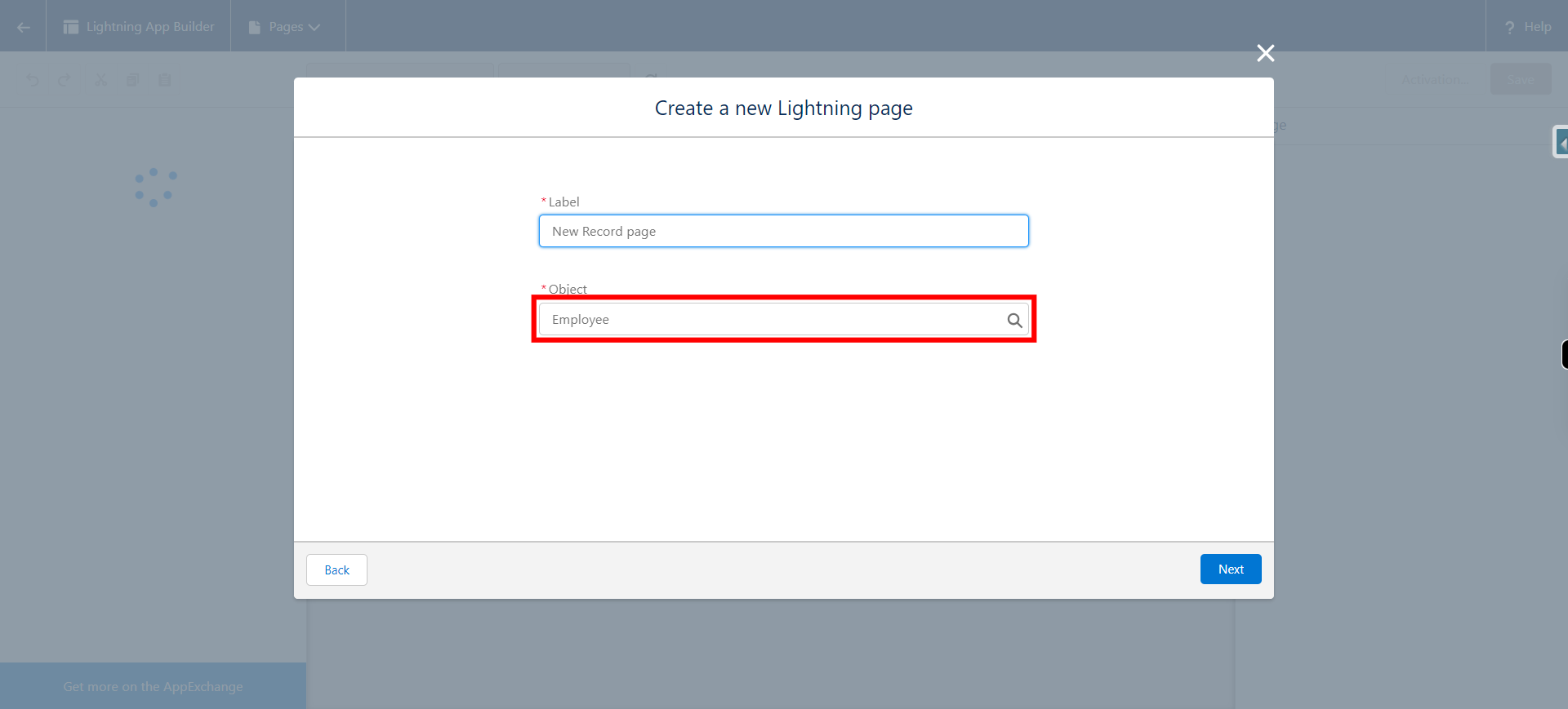 Lightning App Builder