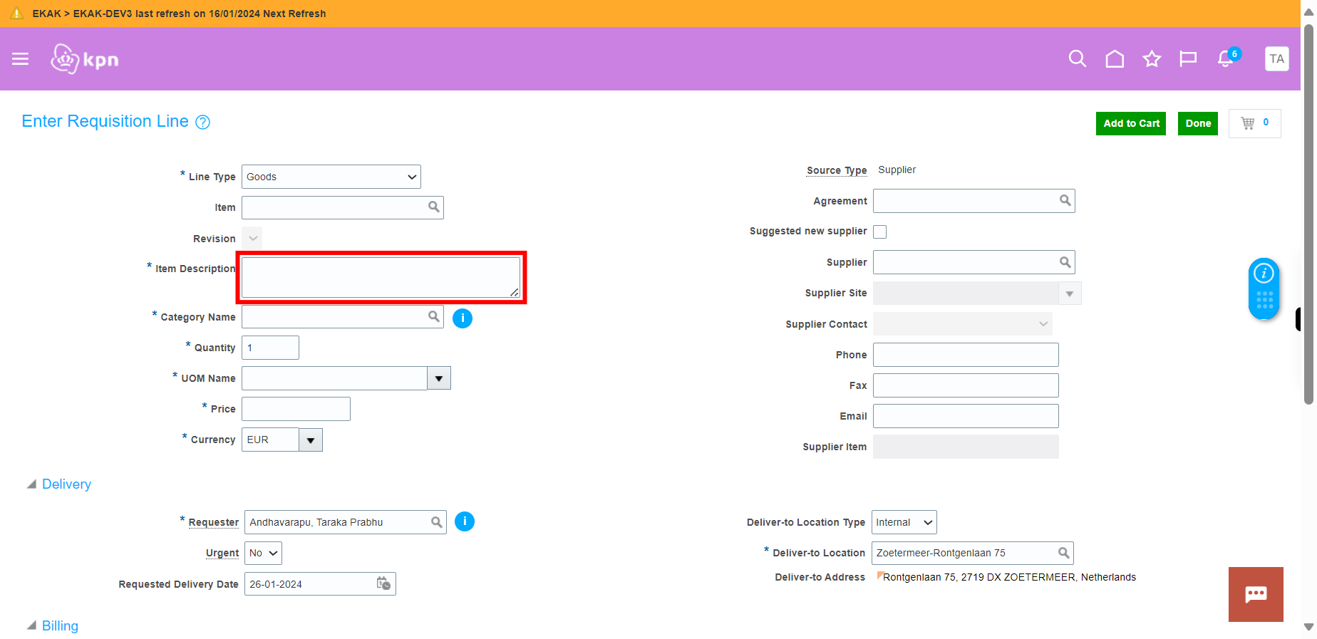 Shop - Purchase Requisitions - Oracle Fusion Cloud Applications