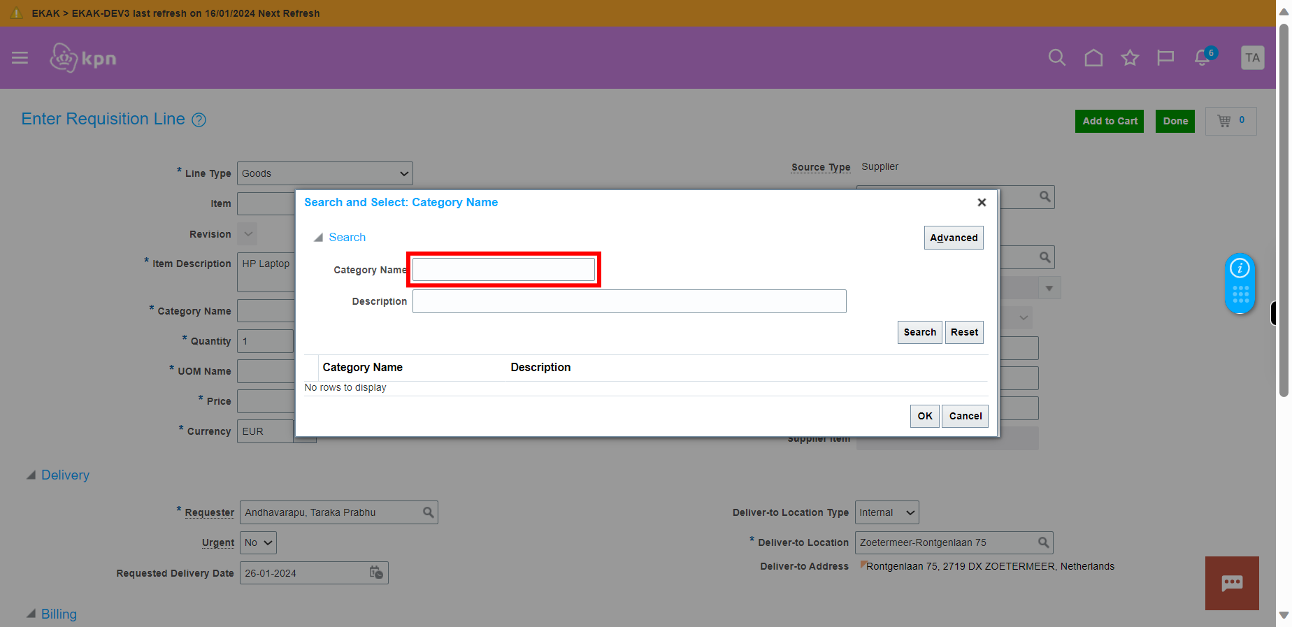 Shop - Purchase Requisitions - Oracle Fusion Cloud Applications