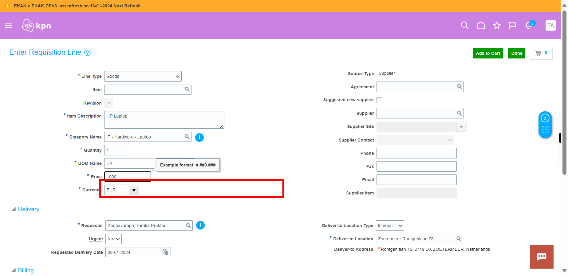 Shop - Purchase Requisitions - Oracle Fusion Cloud Applications