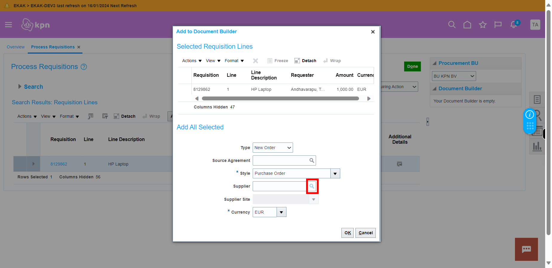 Process Requisitions - Purchase Orders - Oracle Fusion Cloud Applications