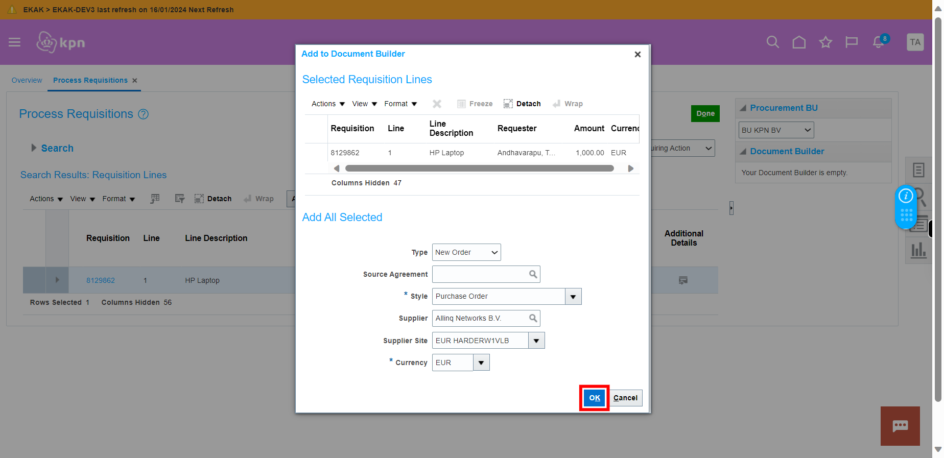 Process Requisitions - Purchase Orders - Oracle Fusion Cloud Applications