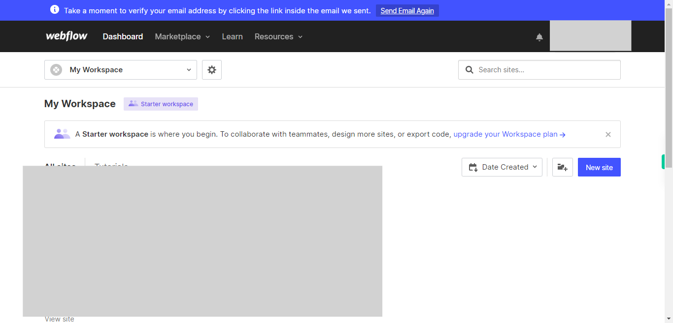 My Workspace Sites - Webflow