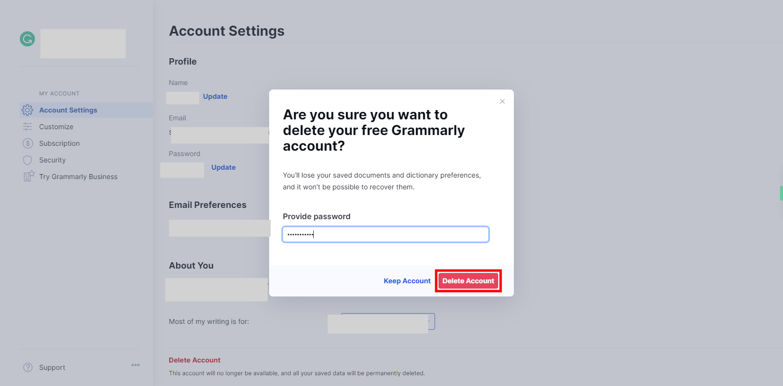 Account | Grammarly