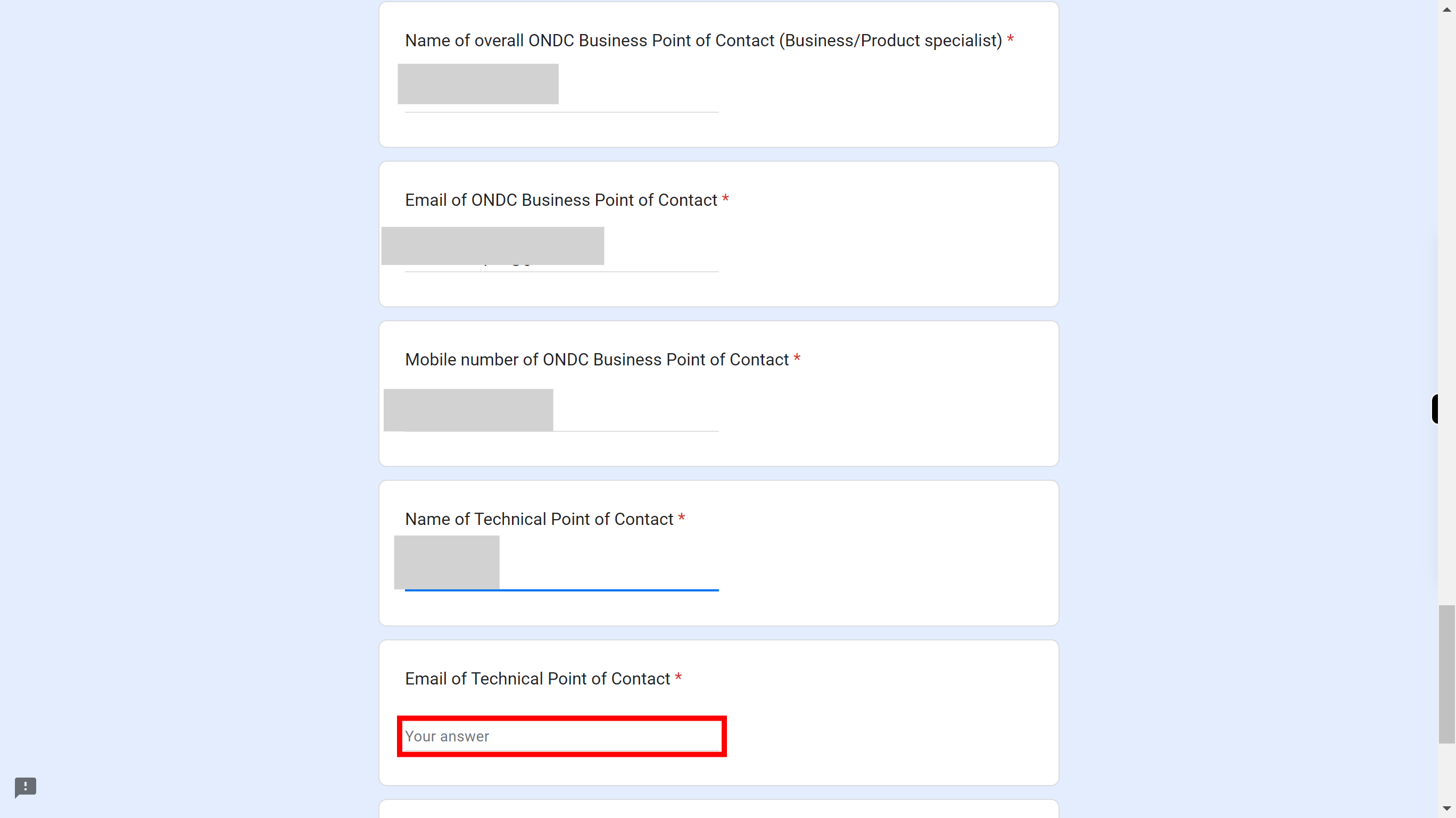 Network Participant Profile Form