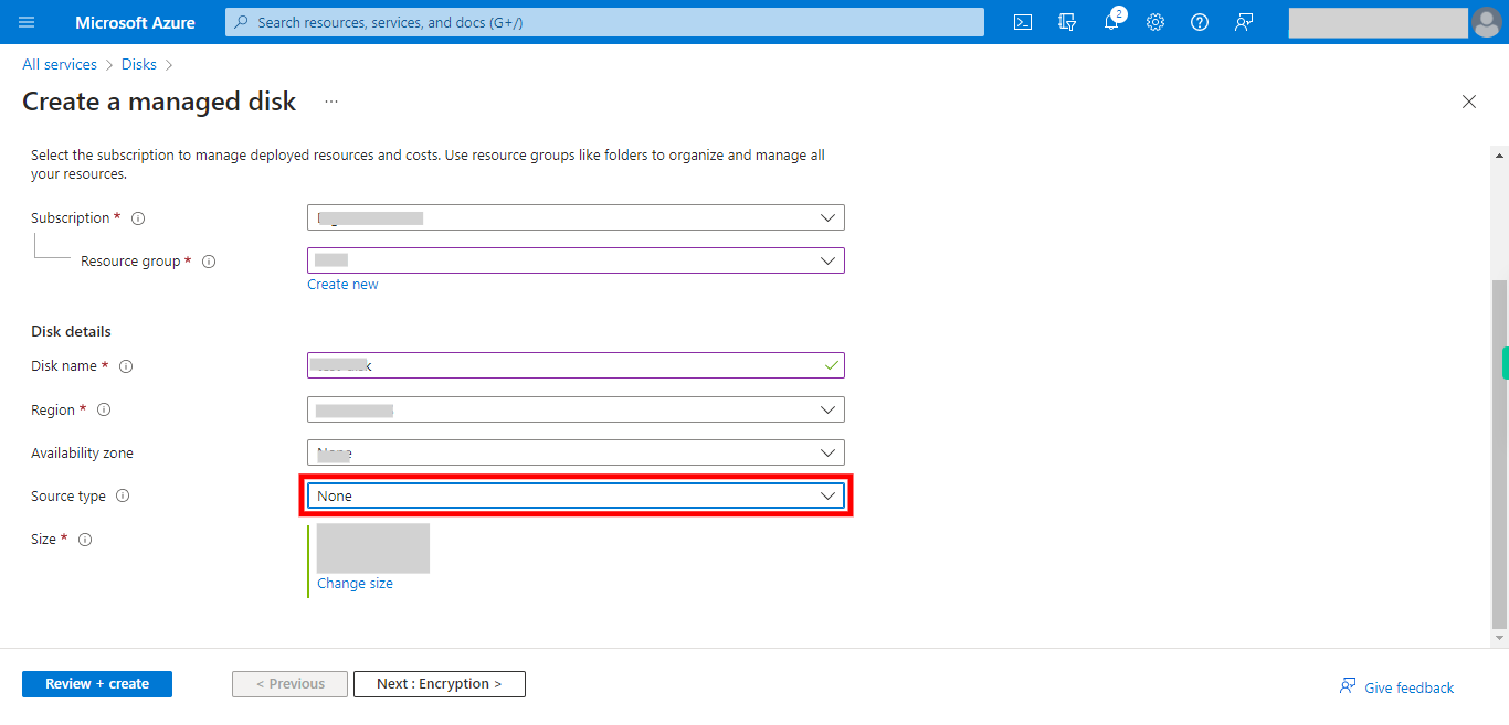 Create a managed disk - Microsoft Azure