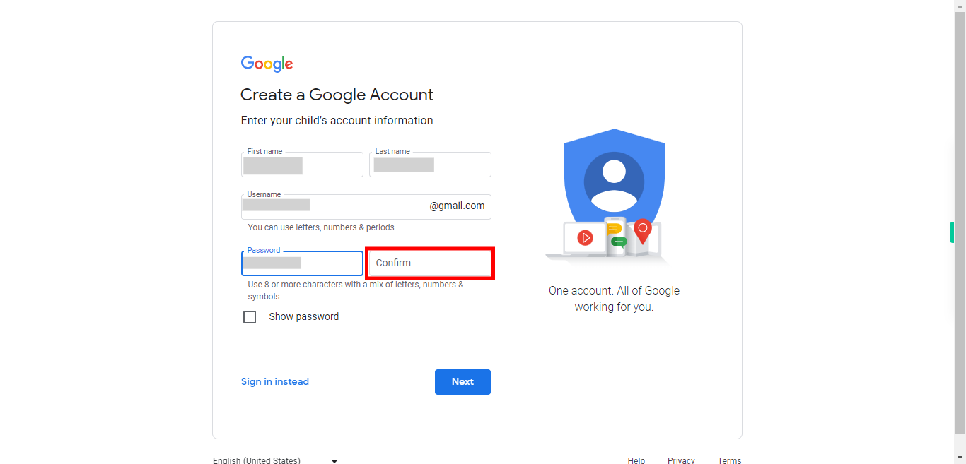 Create your Google Account