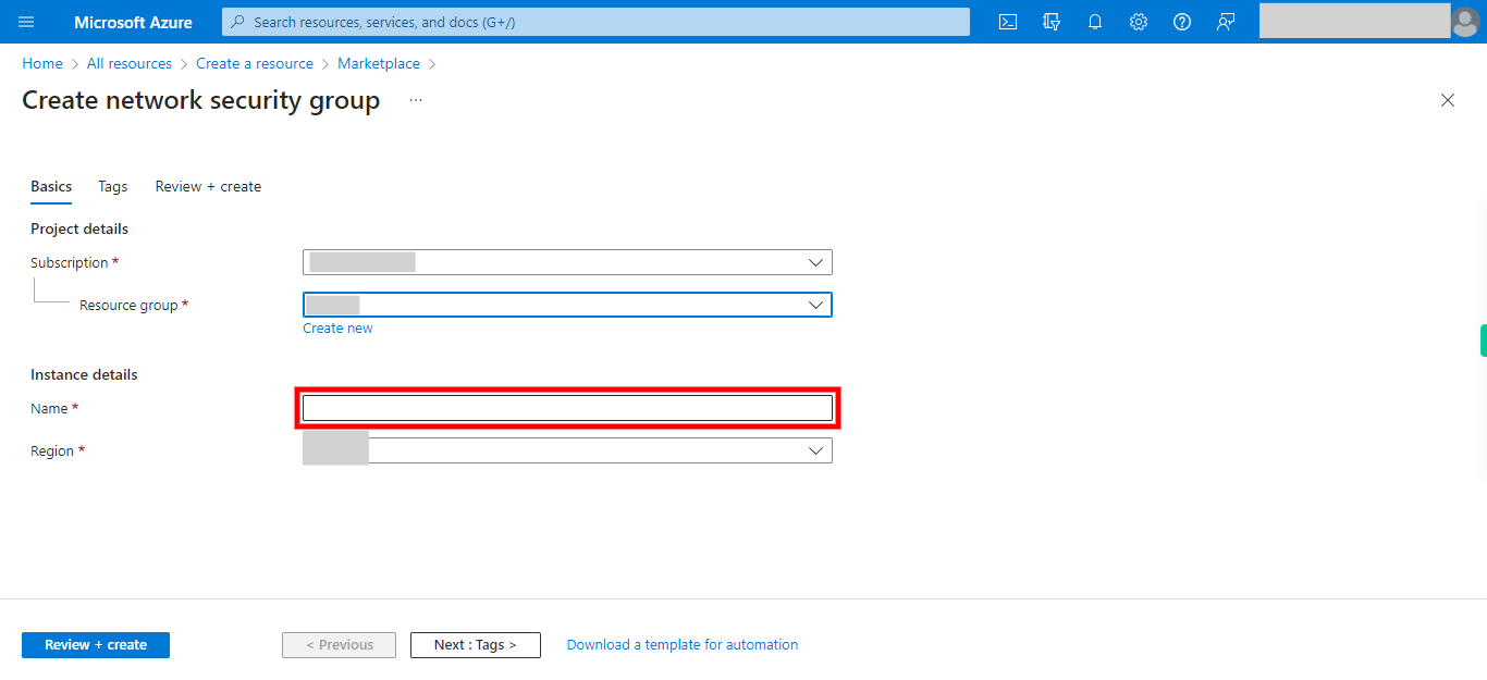 Create network security group - Microsoft Azure