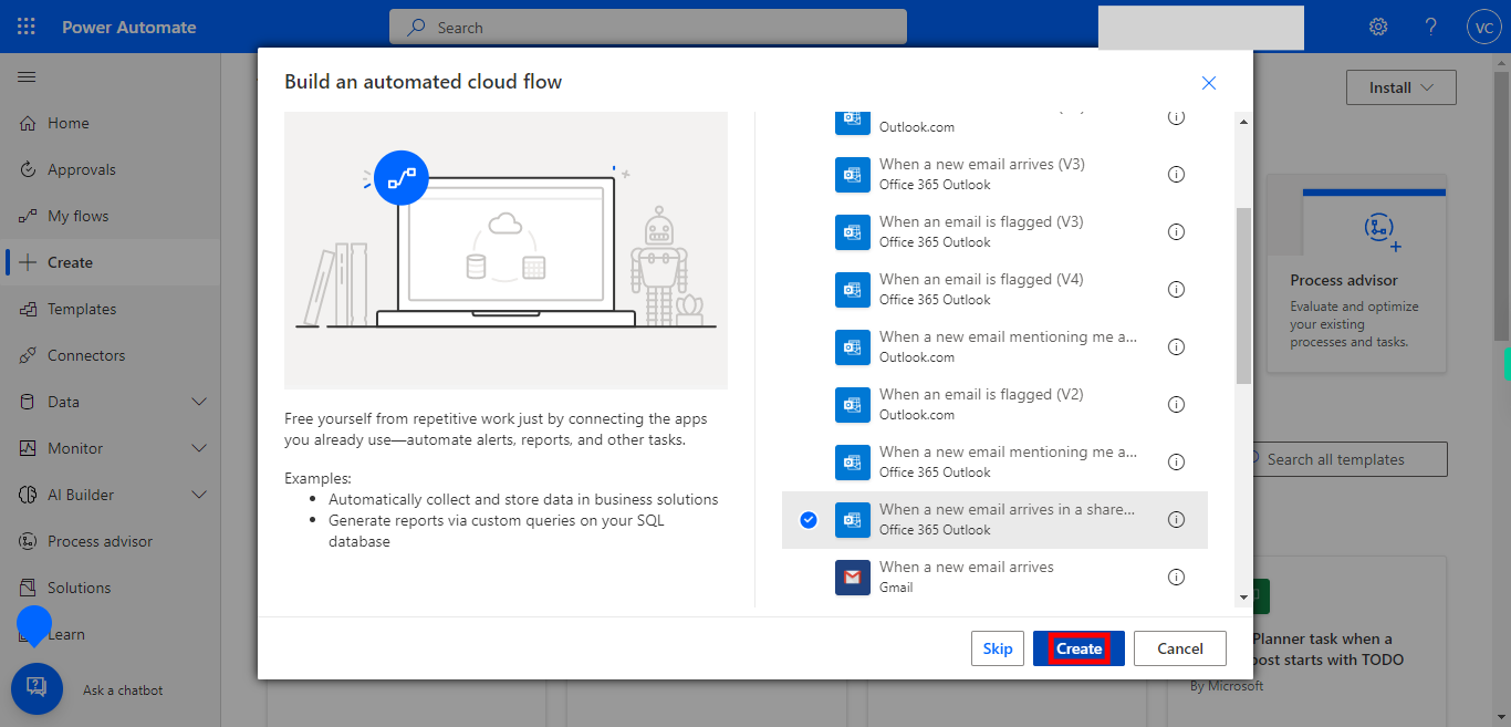 Create your flow | Power Automate