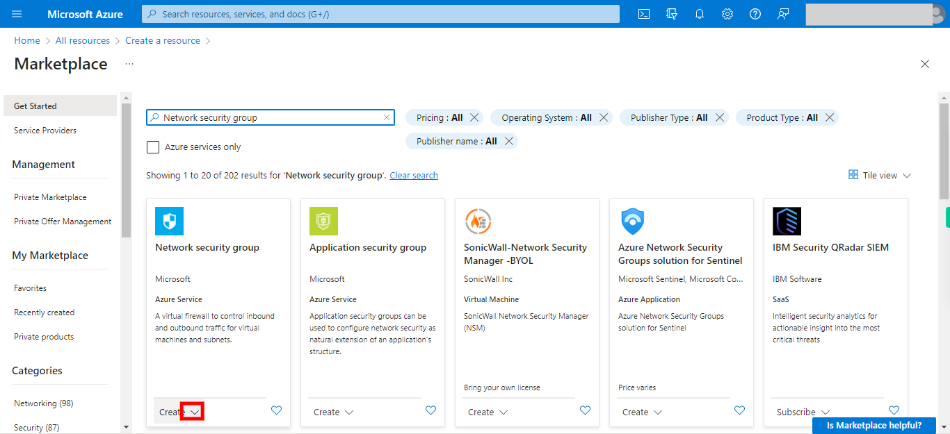 Marketplace - Microsoft Azure