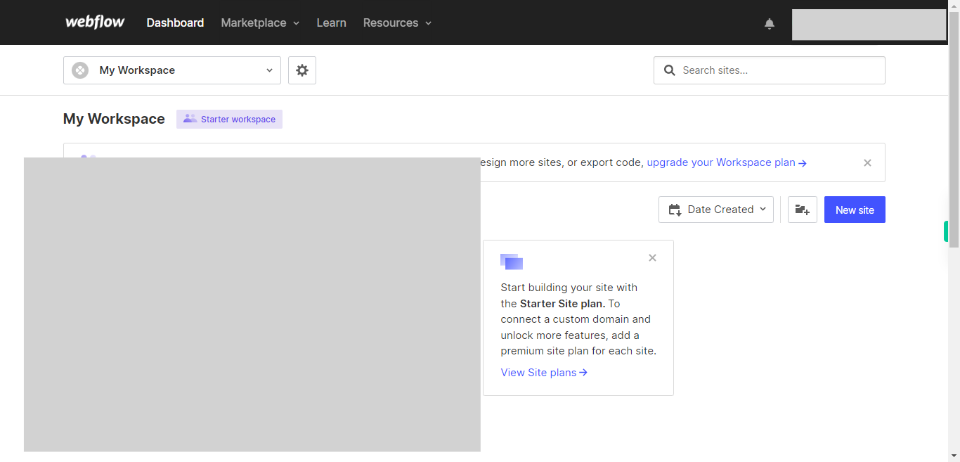 My Workspace Sites - Webflow