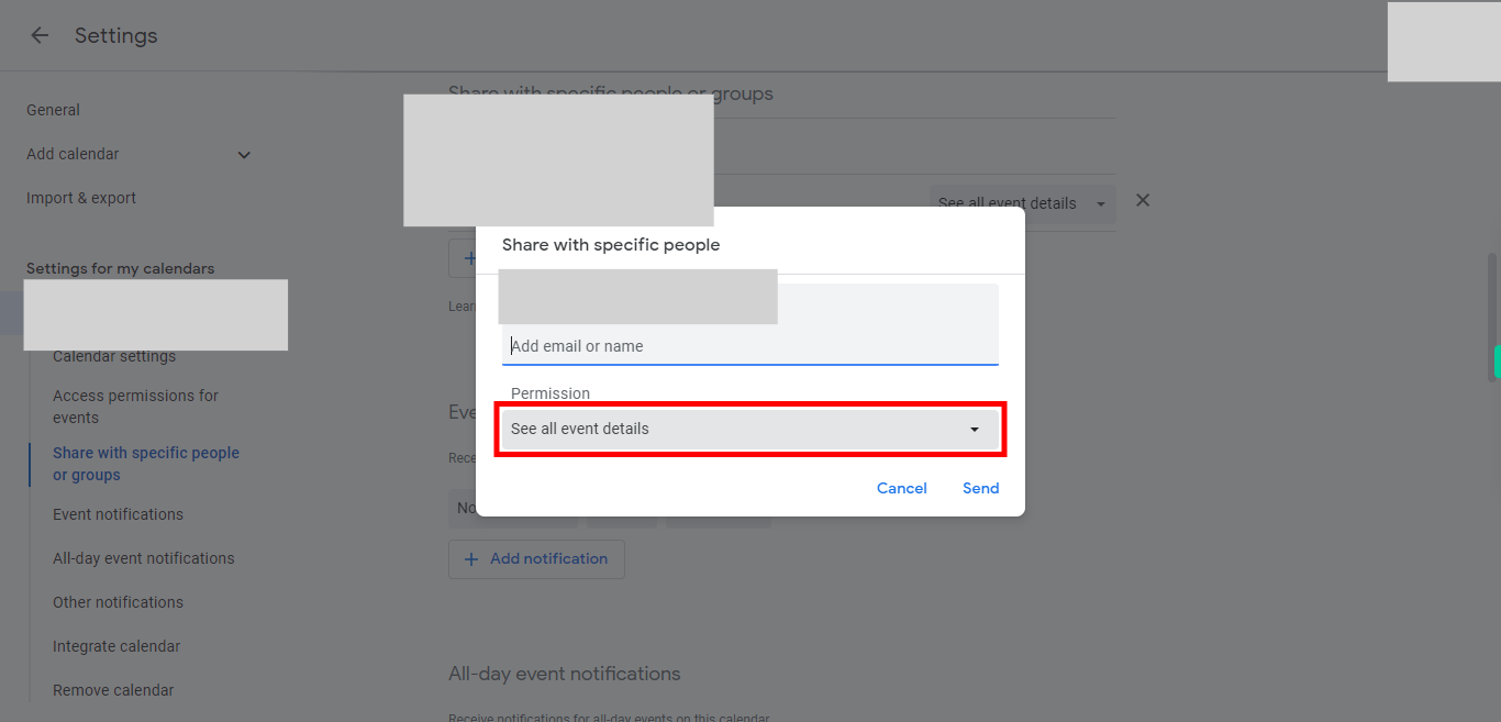 Google Calendar - Calendar settings for Sangu Rohith