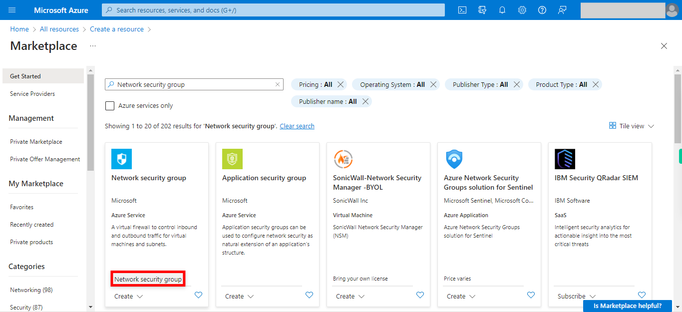 Marketplace - Microsoft Azure