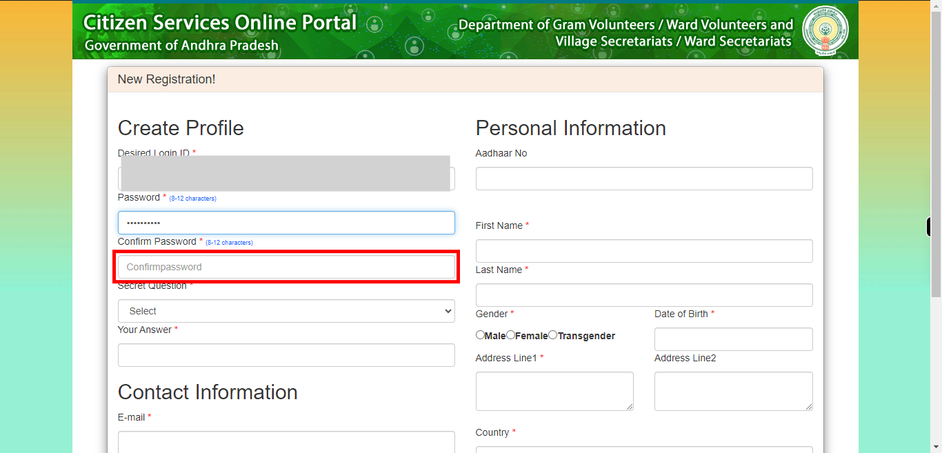 :: Meeseva - Online Login Form ::