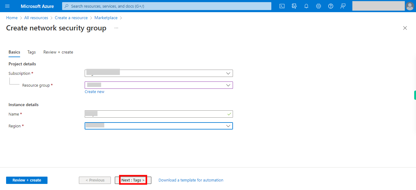 Create network security group - Microsoft Azure