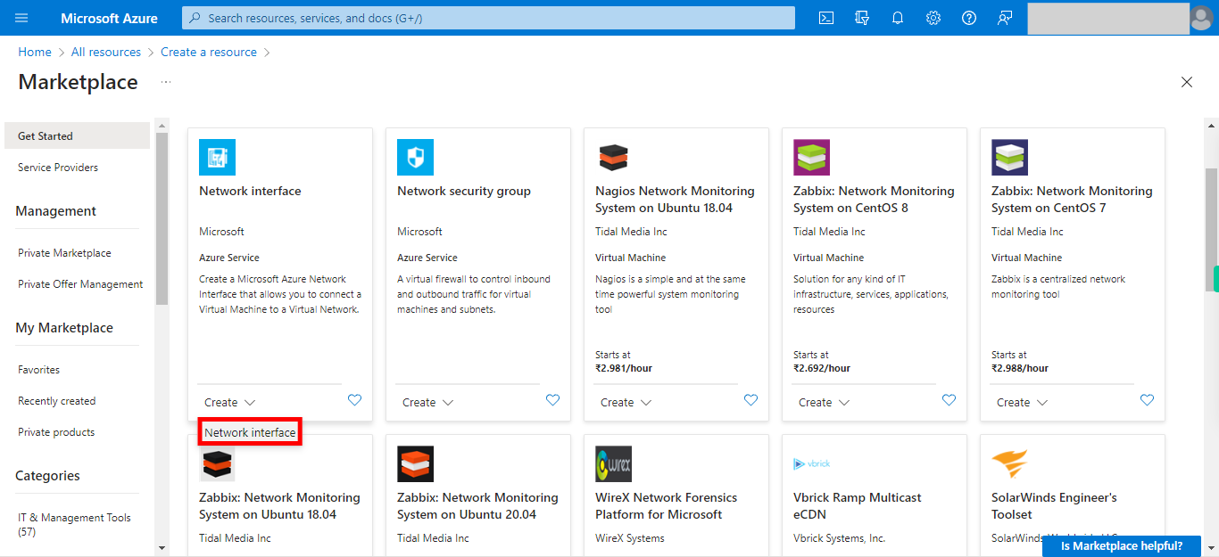 Marketplace - Microsoft Azure