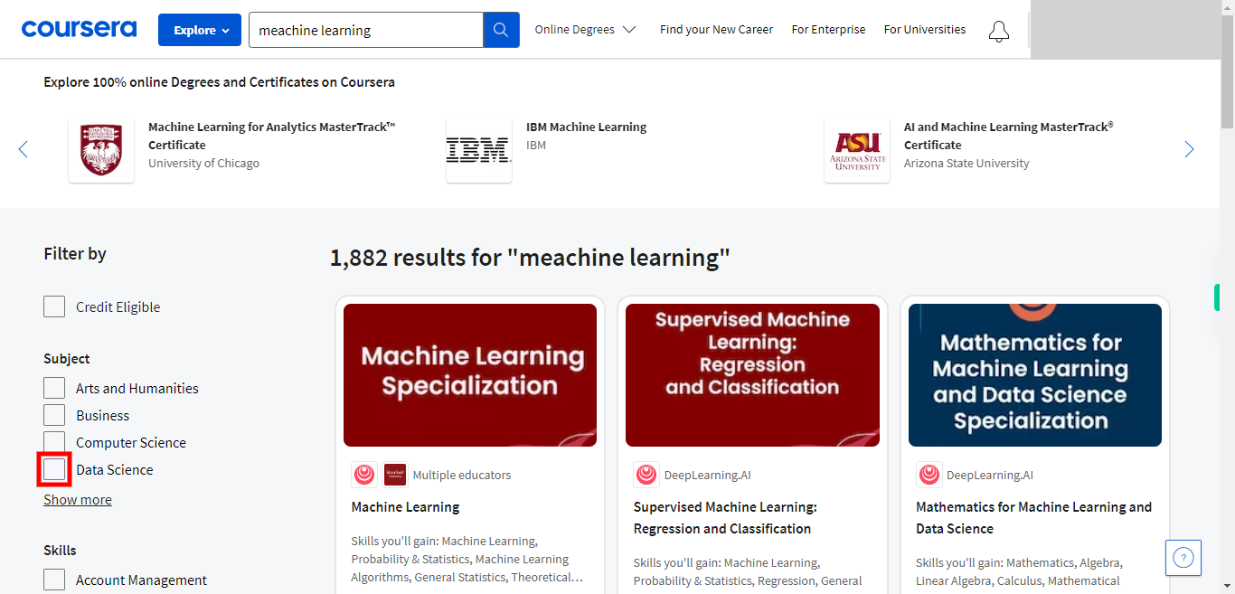 Top Meachine Learning Courses - Learn Meachine Learning Online