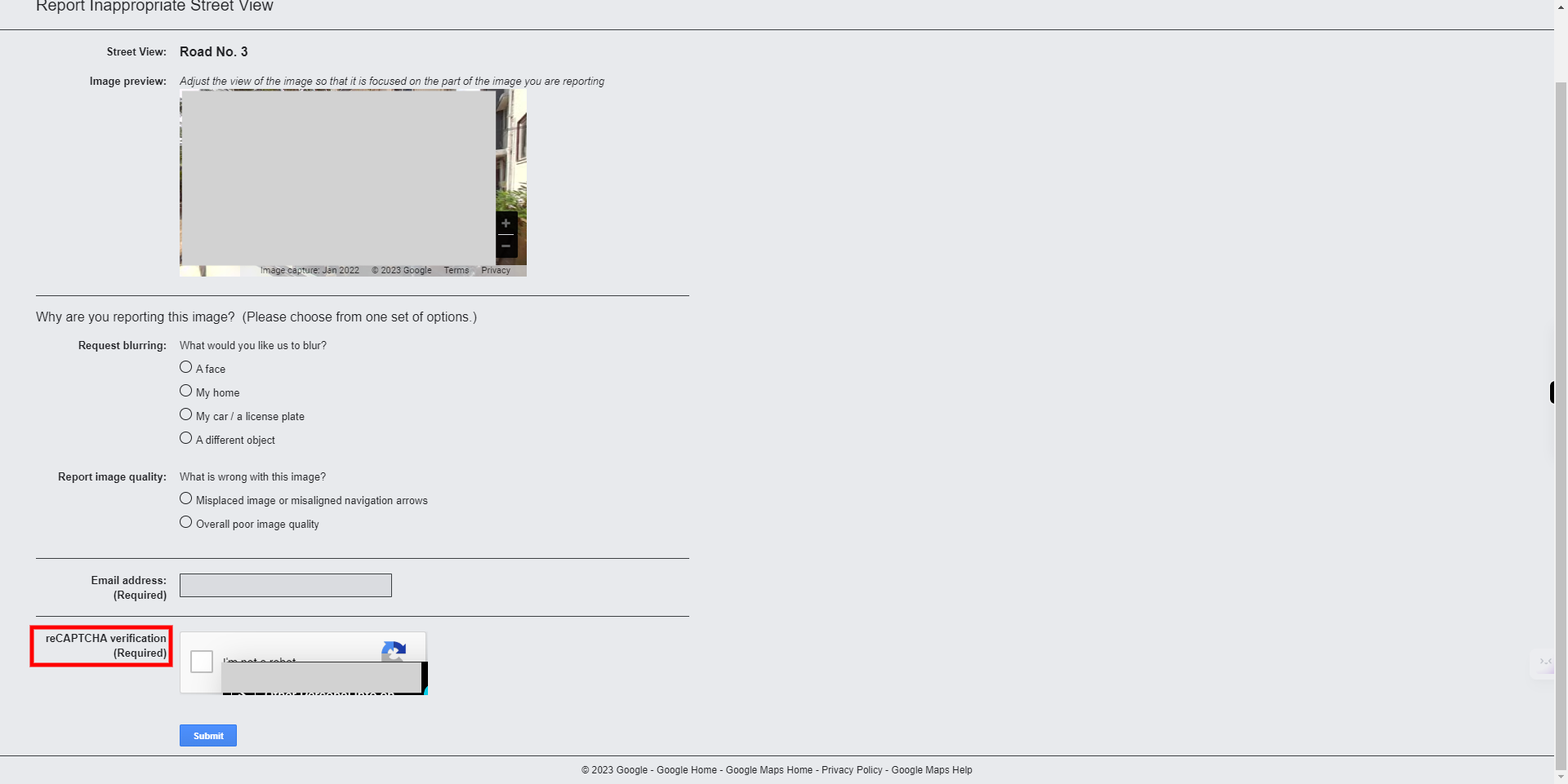 Google Maps: Report Inappropriate Image