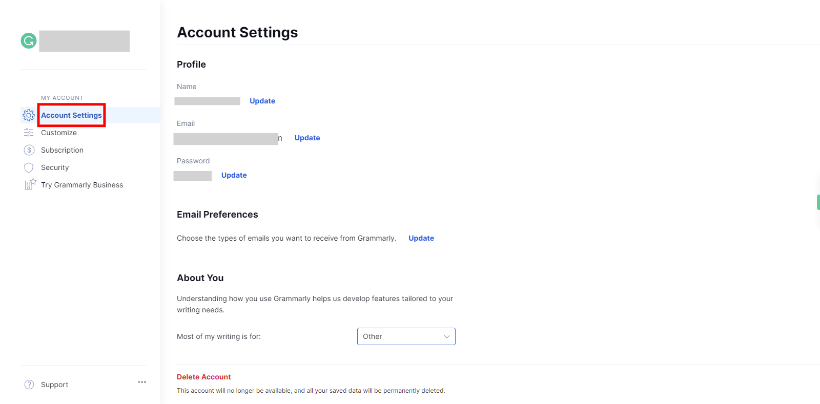 Account | Grammarly
