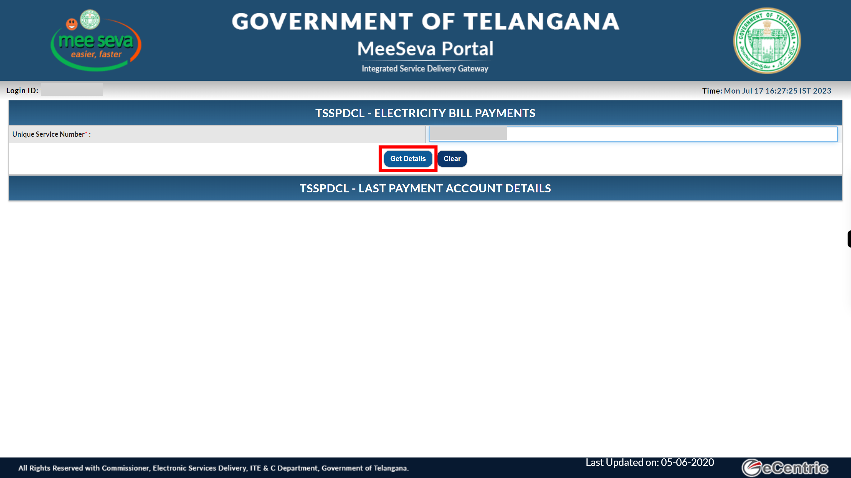 TSSPDCL - ELECTRICITY BILL PAYMENTS