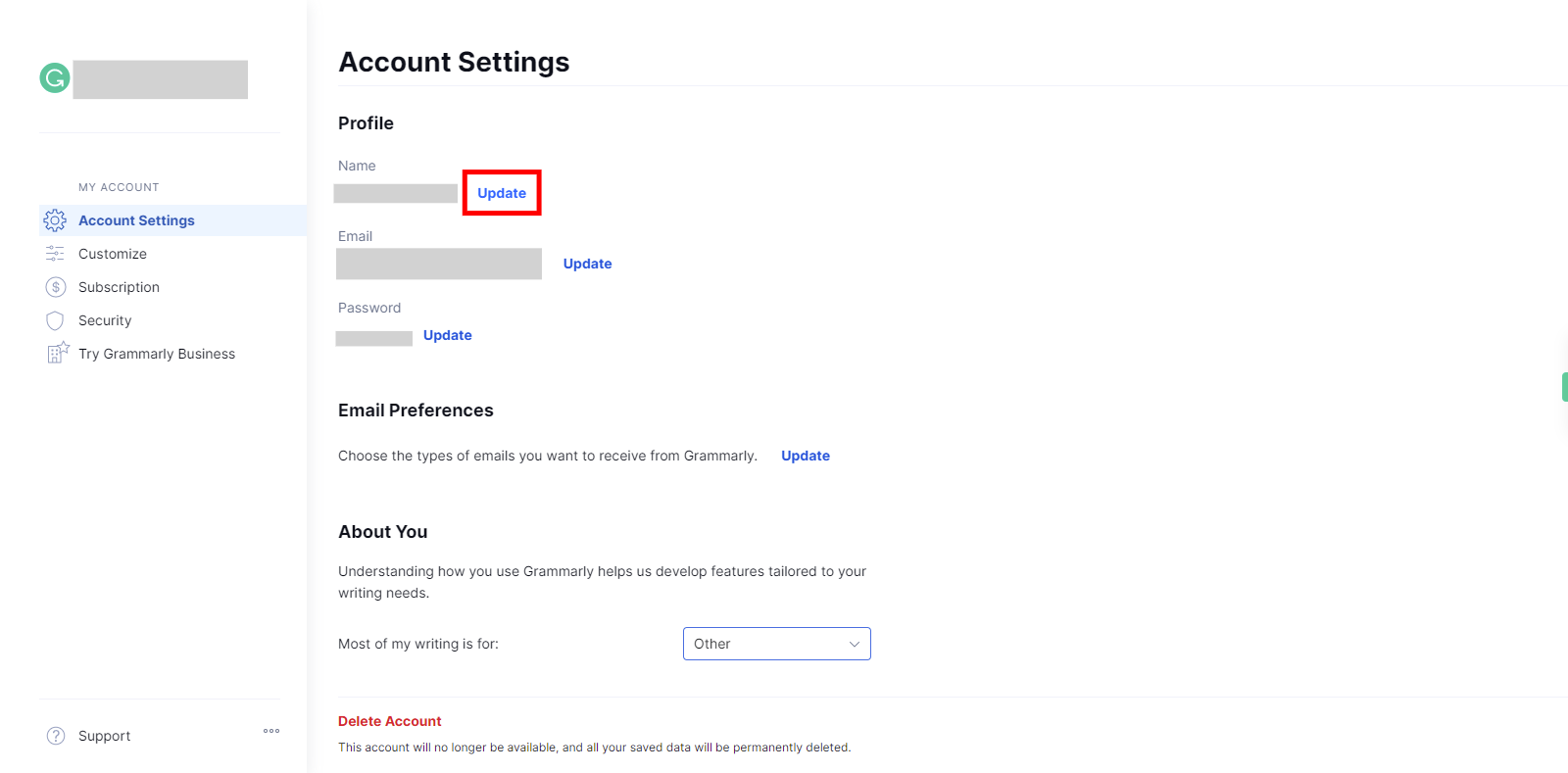 Account | Grammarly