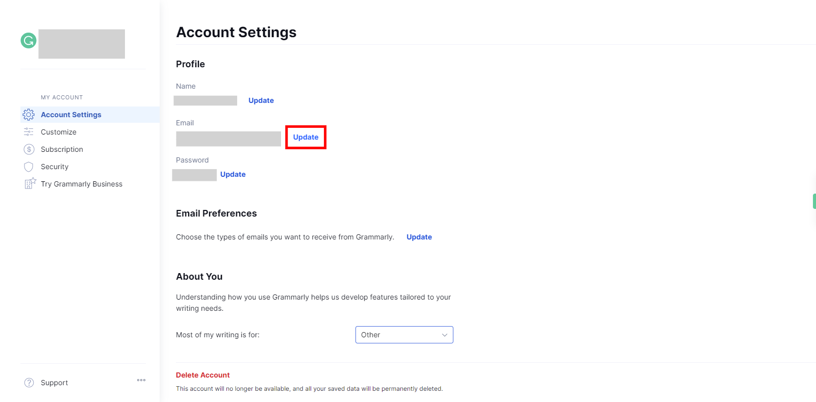 Account | Grammarly