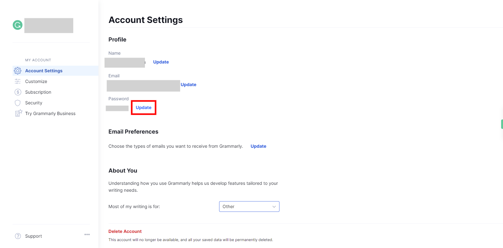 Account | Grammarly