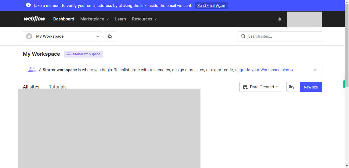 My Workspace Sites - Webflow
