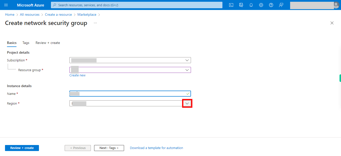 Create network security group - Microsoft Azure