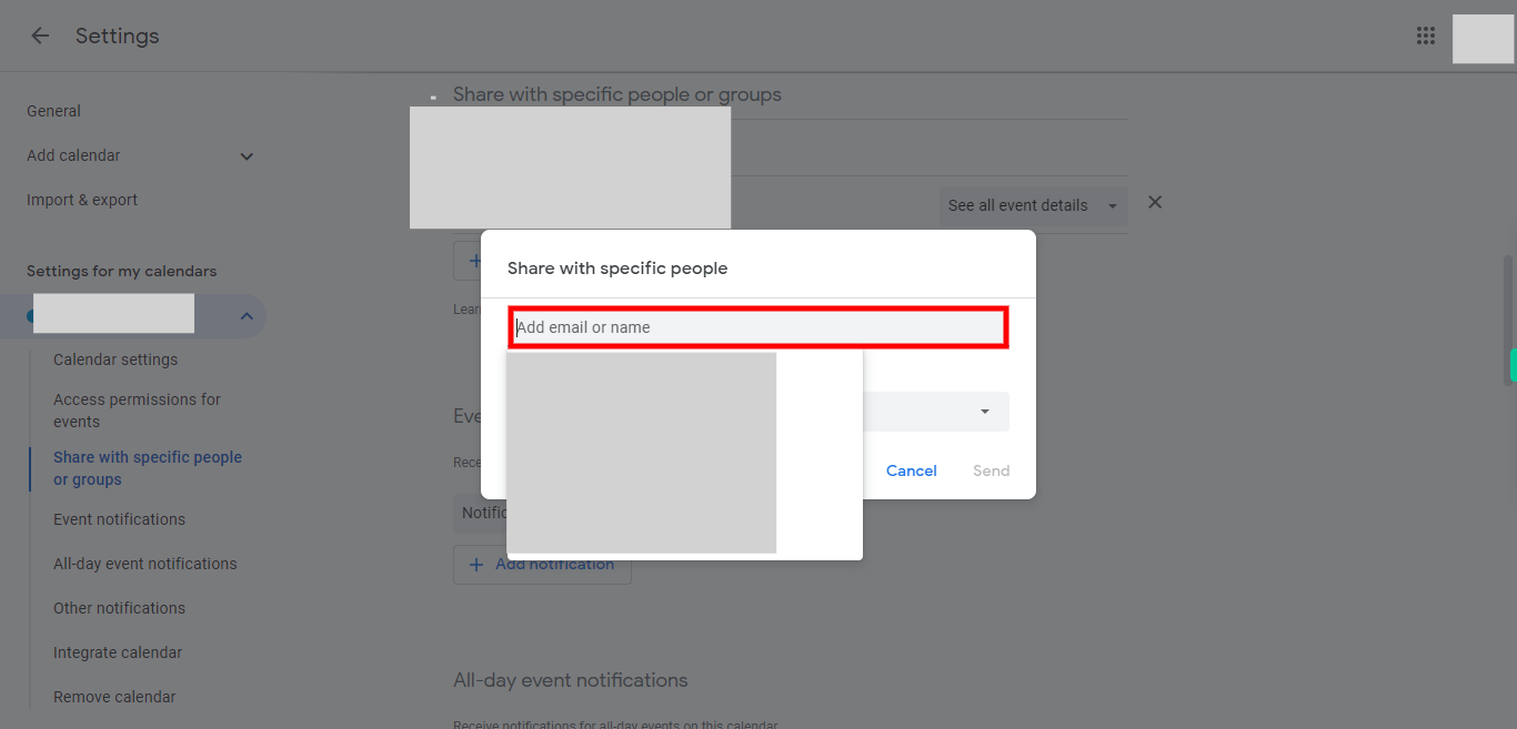 Google Calendar - Calendar settings for Sangu Rohith