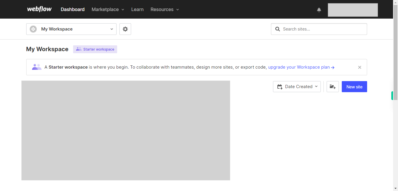 My Workspace Sites - Webflow