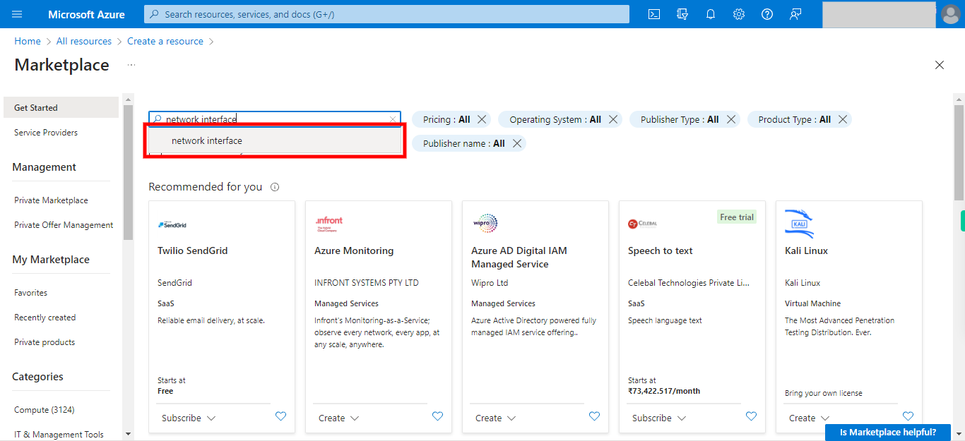 Marketplace - Microsoft Azure