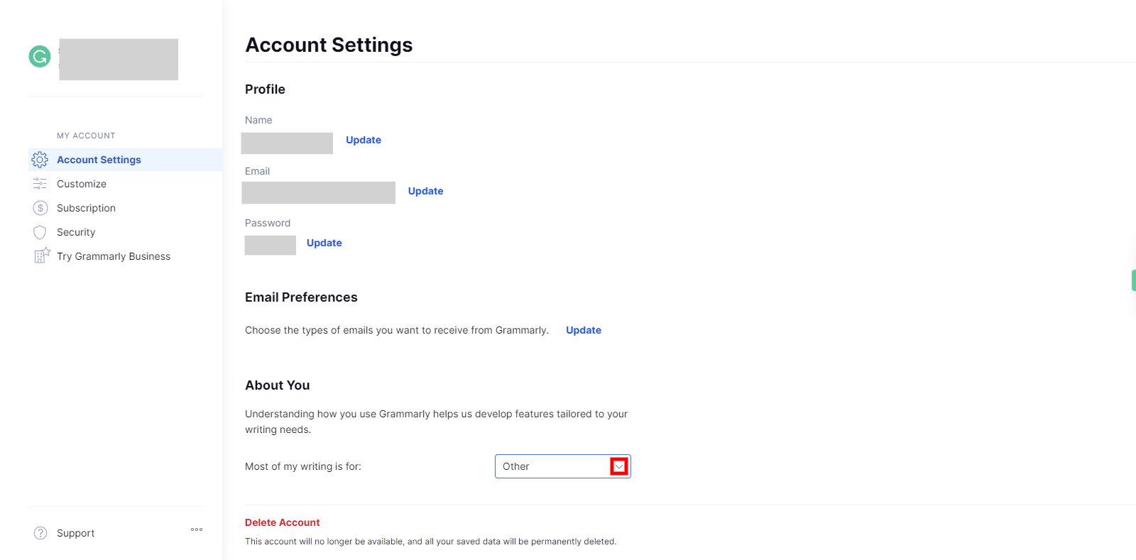 Account | Grammarly