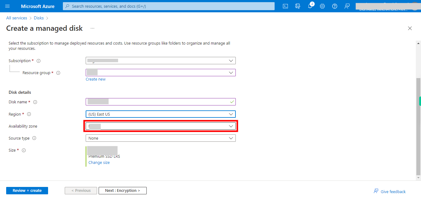 Create a managed disk - Microsoft Azure