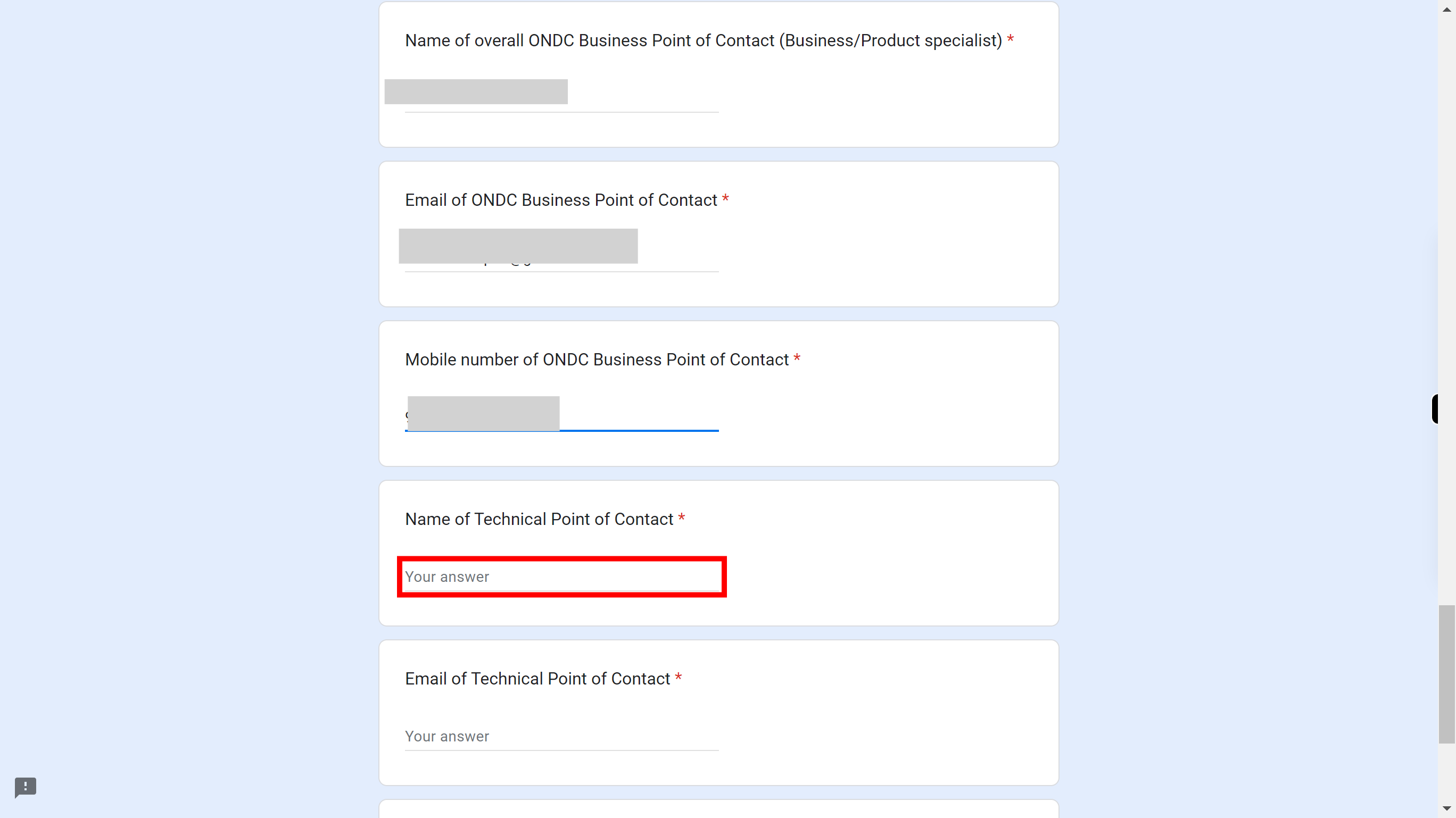 Network Participant Profile Form