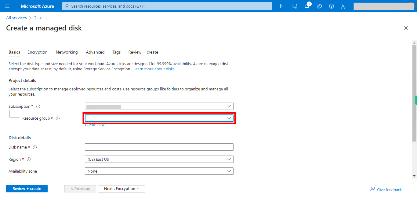 Create a managed disk - Microsoft Azure