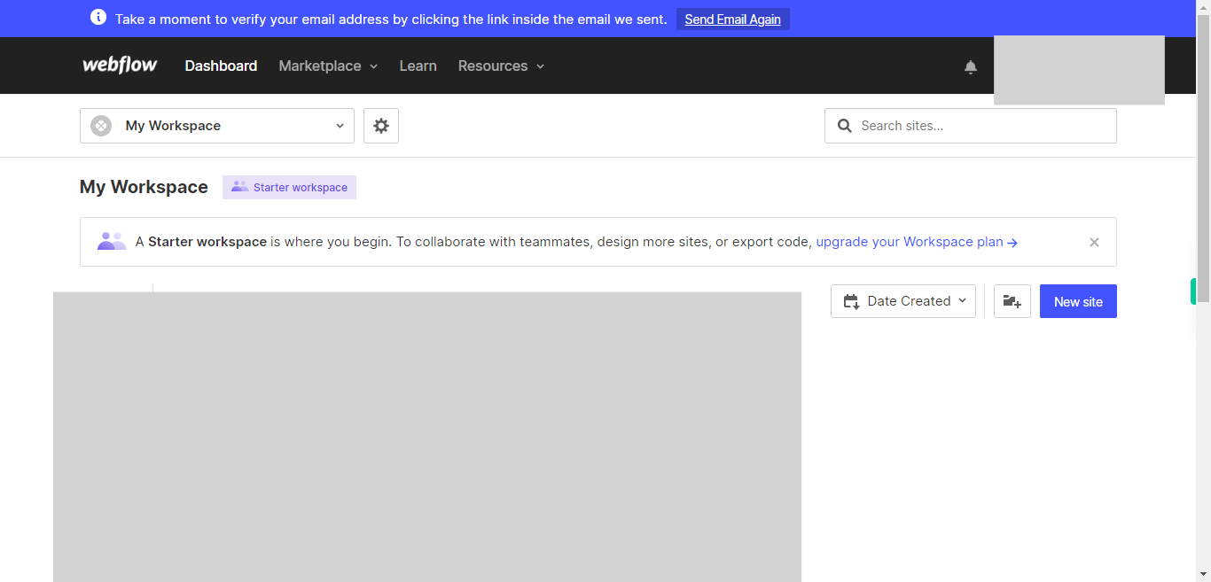 My Workspace Sites - Webflow