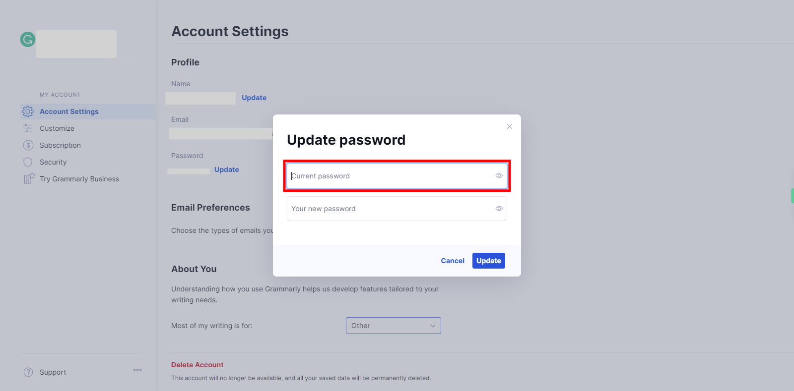 Account | Grammarly