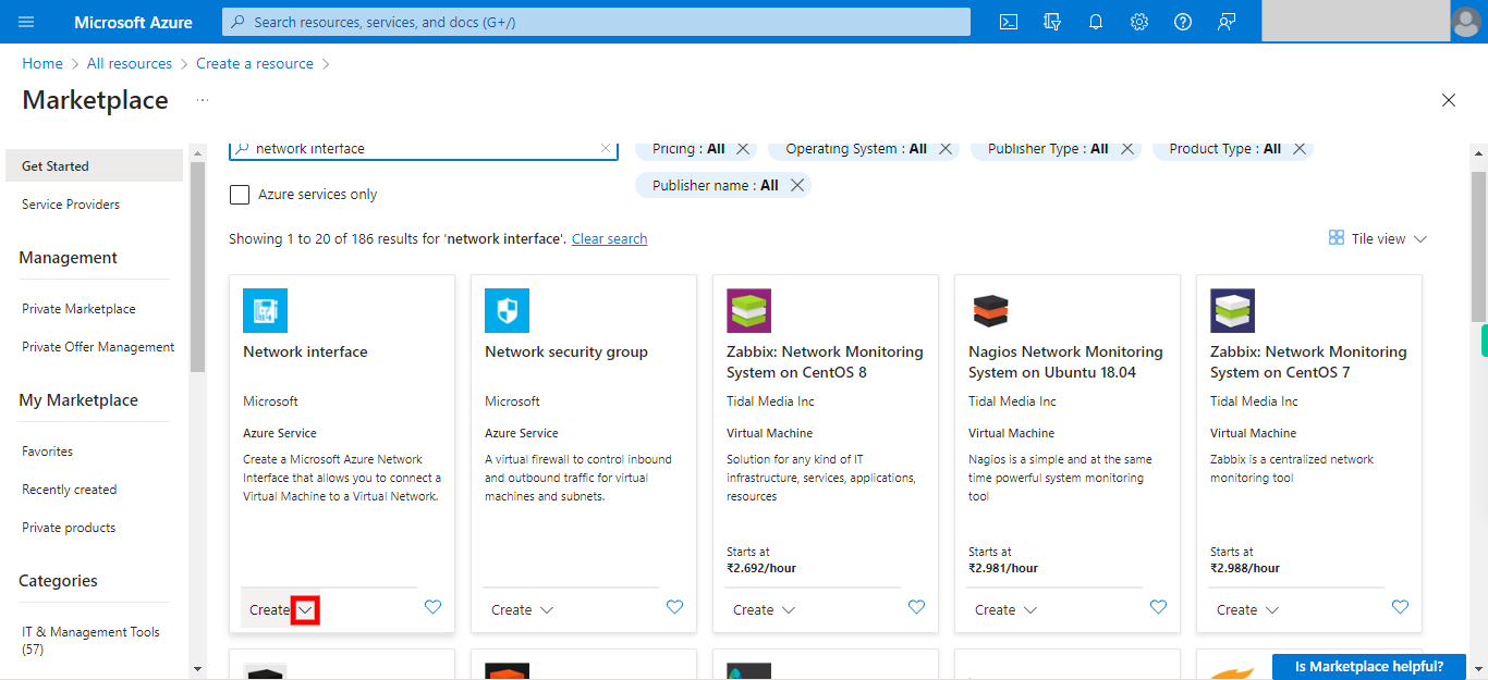 Marketplace - Microsoft Azure